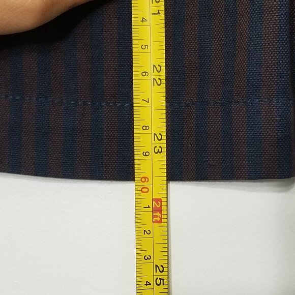 Tristan & Iseut Cotton & Linen Vintage Striped Button-Front Midi Skirt - Picture 8 of 11